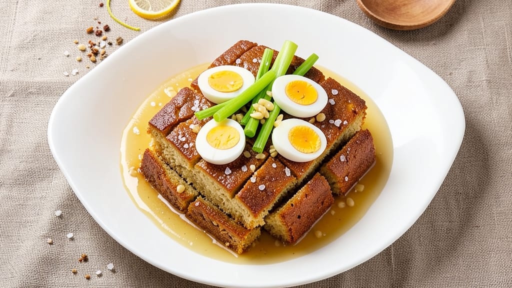 Vietnamese Egg Loaf Recipe: Celery-Garlic Crunch Meets Silky Coconut Cream