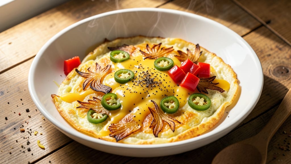 Spicy Egg Omelette Recipe: Fiery Kick With Crispy Celery Crowns