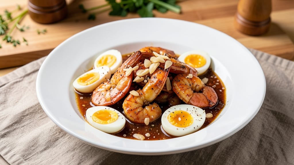 Shrimp and Eggs Filipino Recipe: Crispy Garlic Shrimp Over Silky Yolk Magic