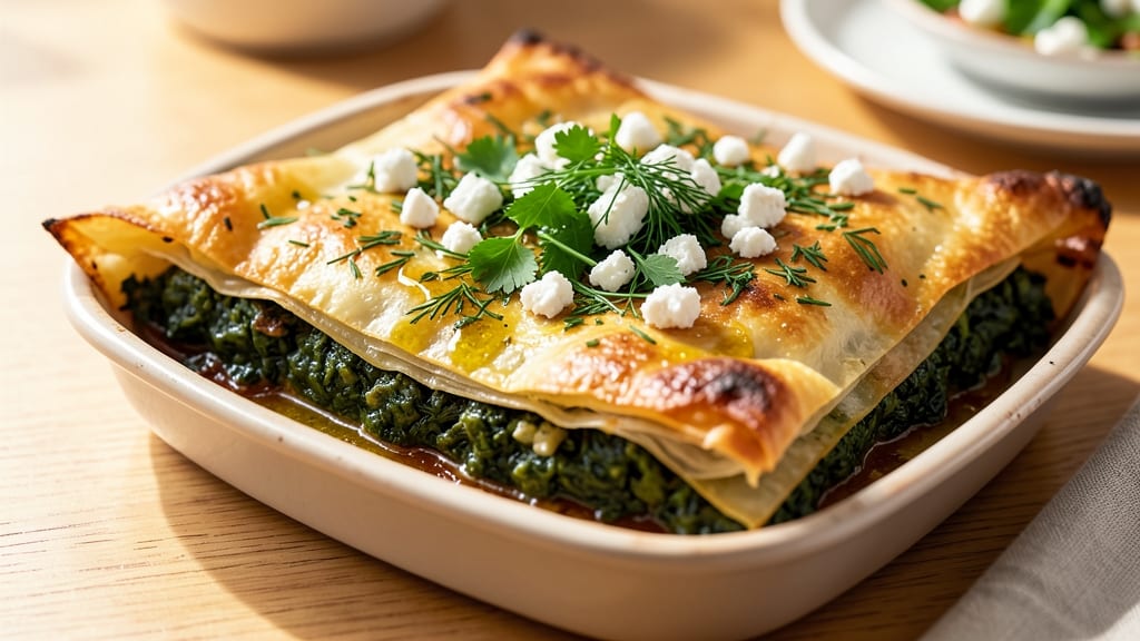 Spanakopita Recipe No Eggs: Crispy Phyllo Layers With Herby Feta Filling