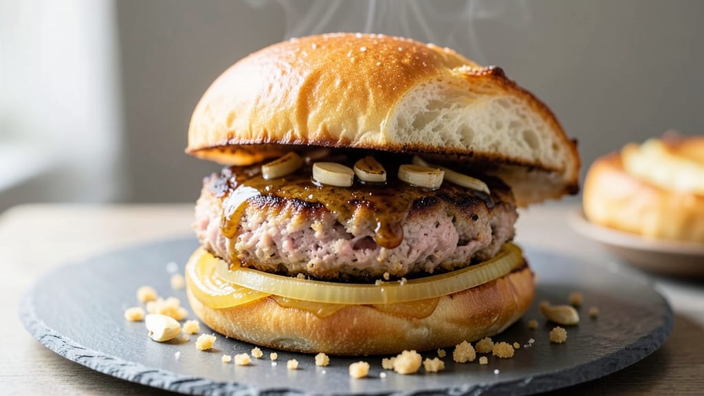 Turkey Burger Recipe With Egg and Breadcrumbs: Crispy-Crusted Patties With Runny Yolk Magic