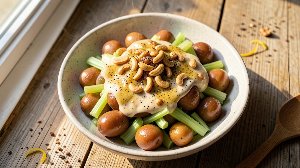 Traditional Potato Salad Recipe No Egg: Vegan Creaminess With Crisp Celery Crowns
