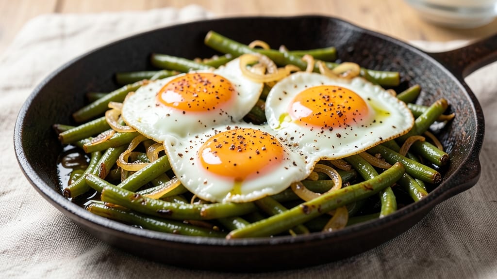 String Beans and Eggs Recipe: One-Pan Southwestern Scramble
