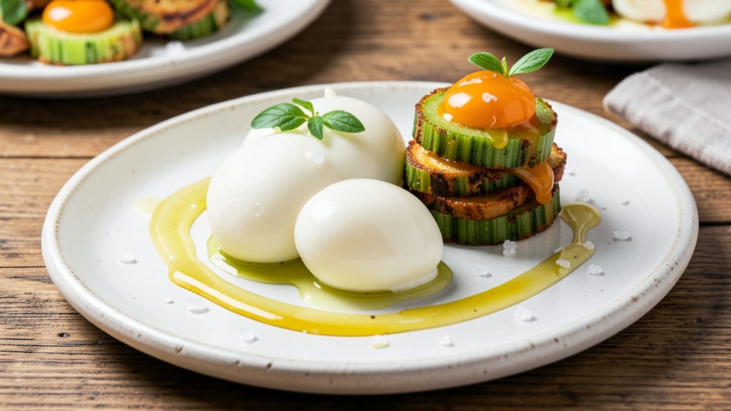 5 Egg Whites Recipe: Celery Crown Crunch Over Poached Yolk Brilliance