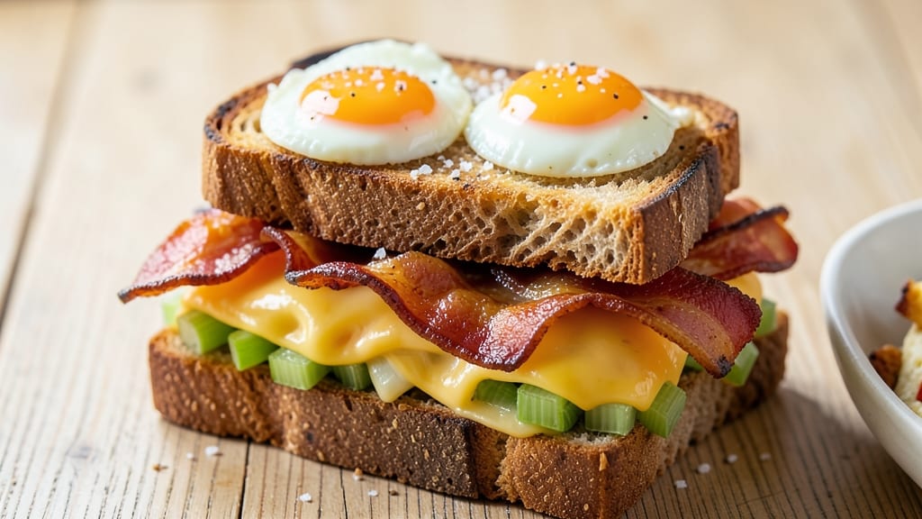 Viral Egg Sandwich Recipe: Celery-Crusted Comfort with Runny Yolk Heart