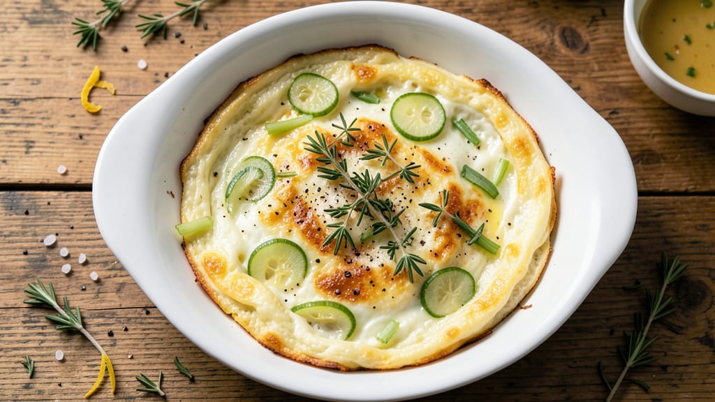 4-Egg Omelette Recipe: Crispy Celery Crowns Over Buttery Yolk Luxury