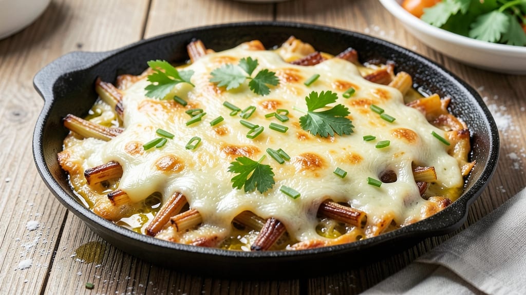 4-Egg Oven Frittata Recipe: Crispy Celery Crowns Over Golden Yolk Magic
