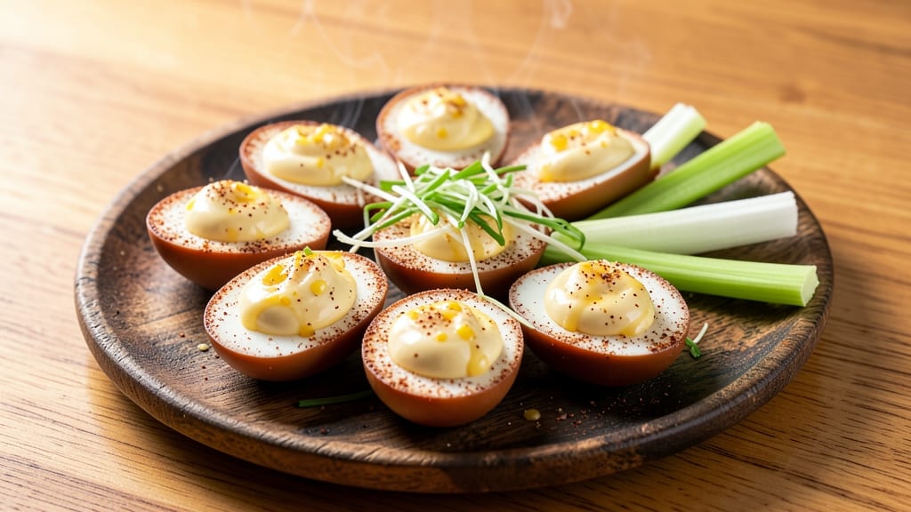 Smoked Deviled Eggs Recipe Traeger: Celery-Crusted Smokiness with Runny Yolk Magic