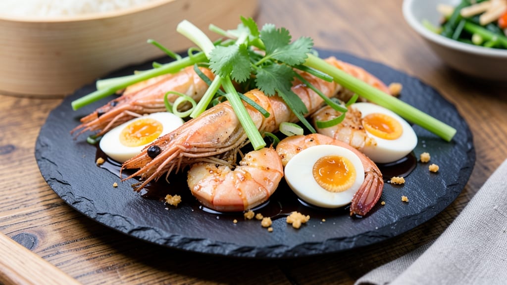 Shrimp With Salted Egg Chinese Recipe: Crispy Celery Crowns Over Silky Yolk Luxury