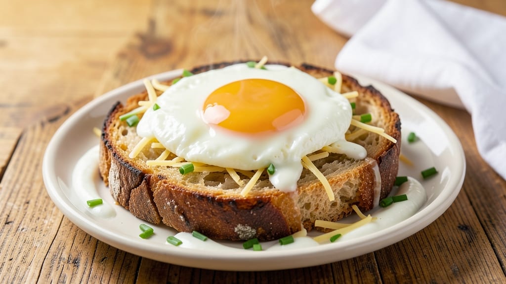 Sourdough Bread and Egg Recipe: Toasted Crust Hugging Soft Yolk Magic