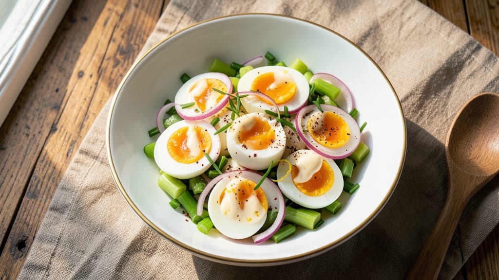 3 Egg Salad Recipe: Crisp Celery Crowns and Fluffy Yolk Magic