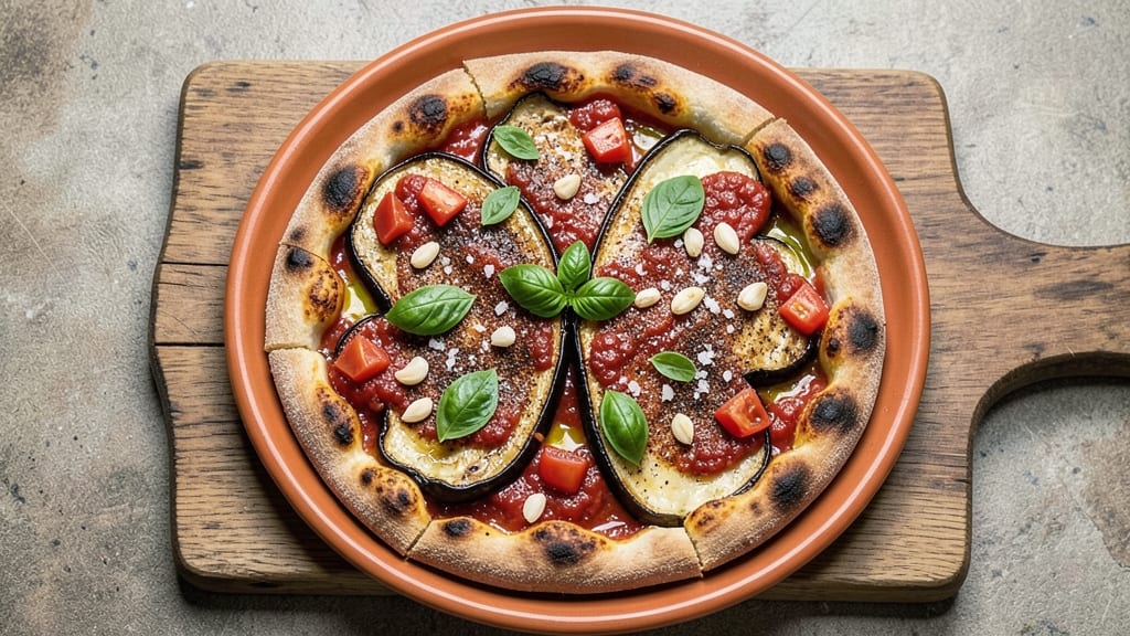 Vegan Eggplant Pizza Recipe: Smoky Roasted Base With Melty Vegan Cheese