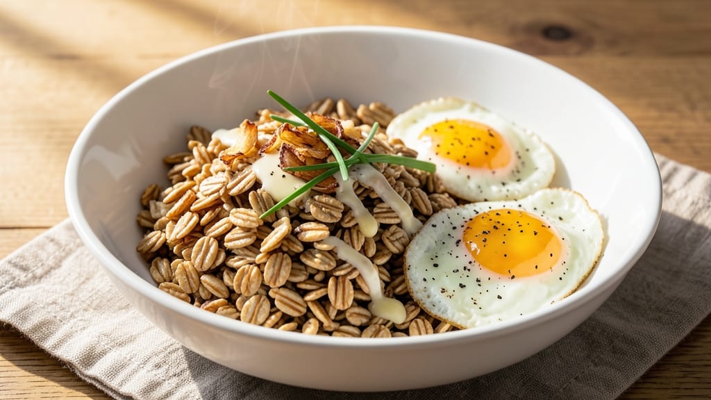 Steel Cut Oats and Eggs Recipe: Savory Protein-Packed Breakfast in 15 Minutes