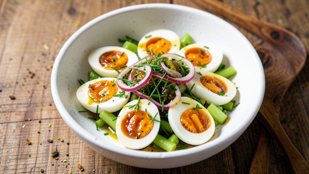 Ultimate Egg Salad Recipe: Crispy Celery Crowns and Zesty Herb Zing