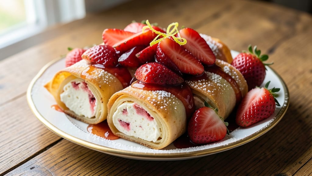 Strawberry Cheesecake Egg Roll Bites Recipe: Sweet-Tart Fusion in Crispy Wraps