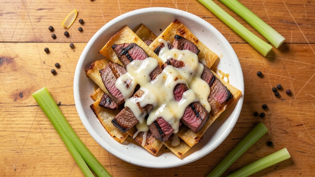 TGIFridays Philly Cheesesteak Egg Rolls Recipe: Crispy Celery Crowns With Gooey Cheese Magic