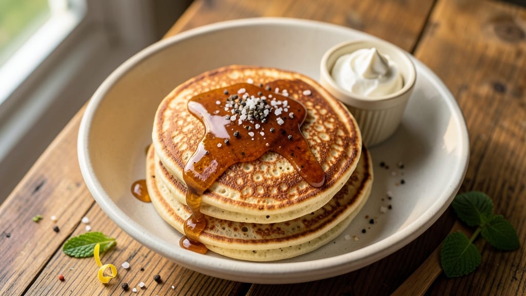 Sourdough Discard Pancakes Recipe No Egg: Crispy Celery Crowns Over Silky Plant-Based Yolk Magic