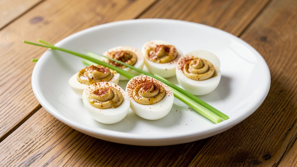Truffle Oil Deviled Eggs Recipe: Earthy Luxury With Crisp Celery Crowns