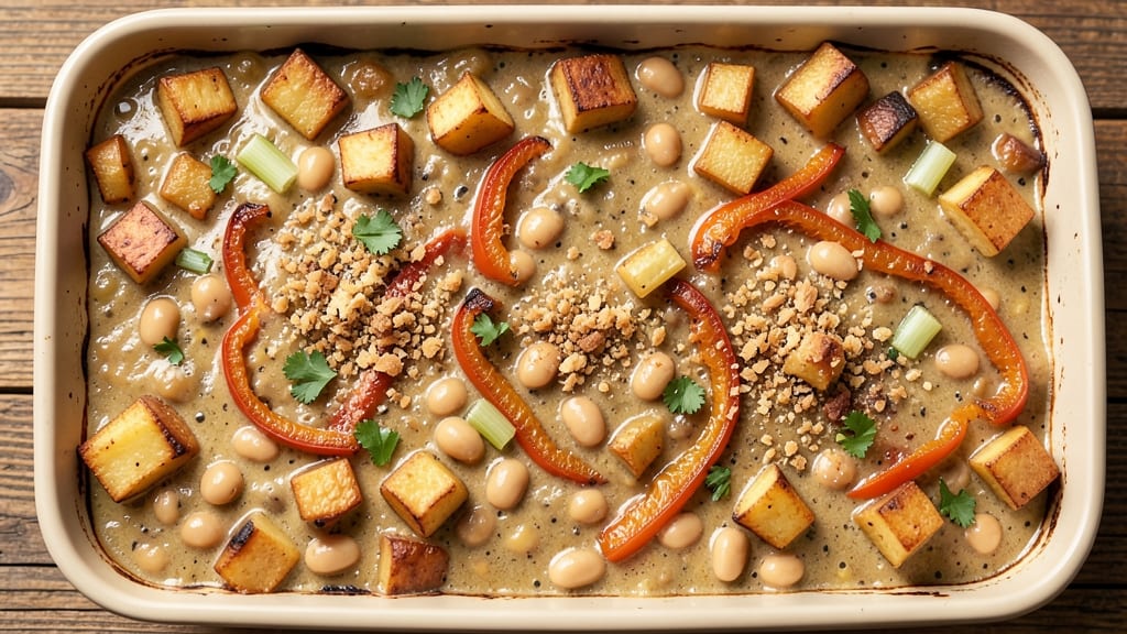 Veggie Bean Casserole Recipe: Cheesy Celery and Creamy Top Layer Bliss