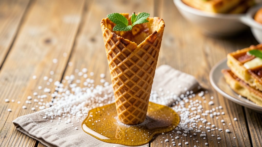 Waffle Cone Recipe Without Eggs: Crispy Texture Using Aquafaba Magic