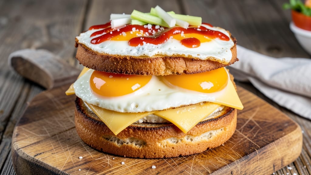 7-Eleven Egg Sandwich Recipe: Crispy Celery Crowns Over Runny Yolk Brilliance
