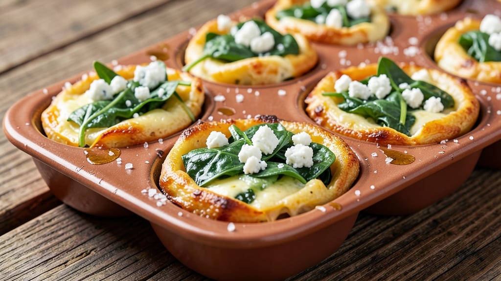 Spinach Feta Egg Cups Recipe: Bite-Sized Breakfast Baked to Golden Perfection