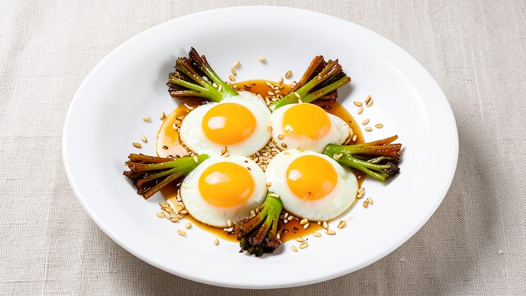 Soft Steamed Egg Recipe: Celery Crown Crunch Over Silky Yolk Brilliance
