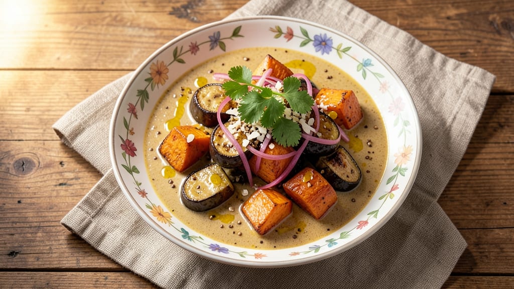 Sweet Potato and Eggplant Curry Recipe: Spiced Roasted Roots Meet Silky Coconut Sauce