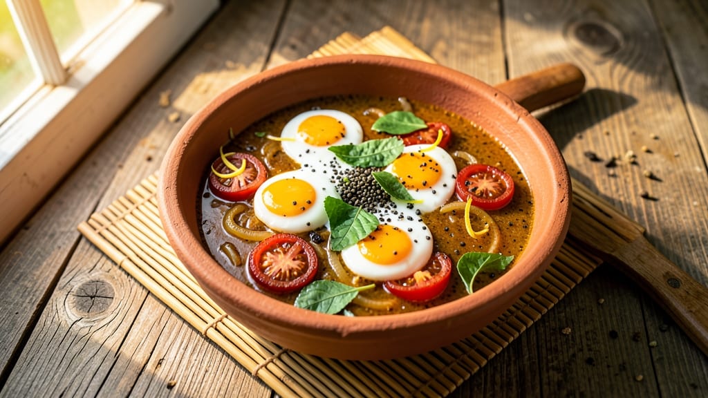 Tomato Egg Curry Recipe in Telugu: Spiced Coconut Gravy With Soft Eggs