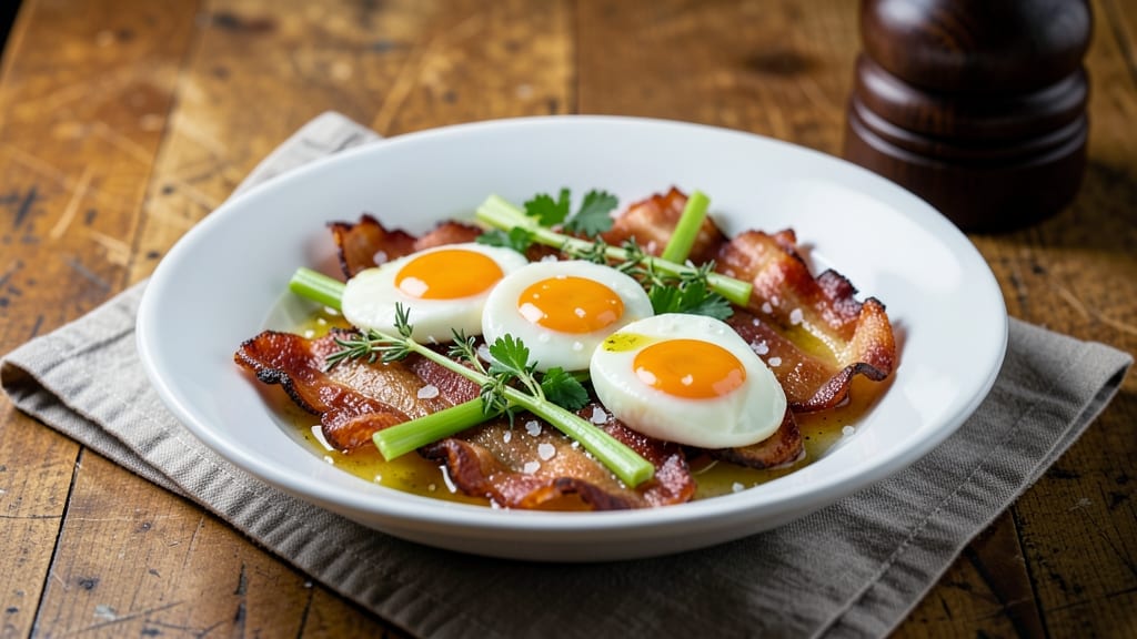 Welsh Eggs Recipe: Crispy Celery Crowns Over Poached Yolk Brilliance