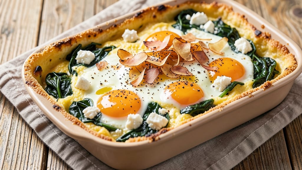 Spinach Feta Egg Bake Recipe: Golden Crust Over Melty Cheese Heaven