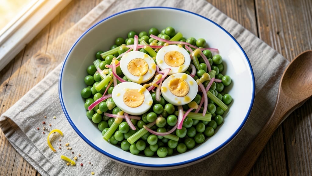 Southern Pea Salad Recipe With Egg and Mayonnaise: Bold Southern Flavors With Crunchy Celery and Creamy Yolk