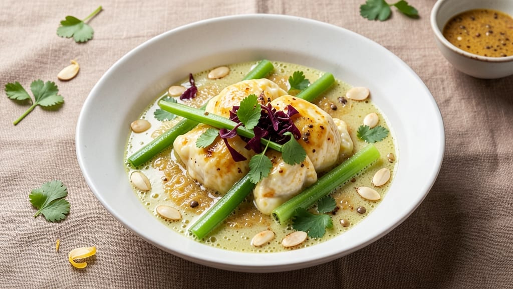 Steamed Egg Curry Recipe: Herb-Infused Silky Yolk and Celery Crunch Fusion