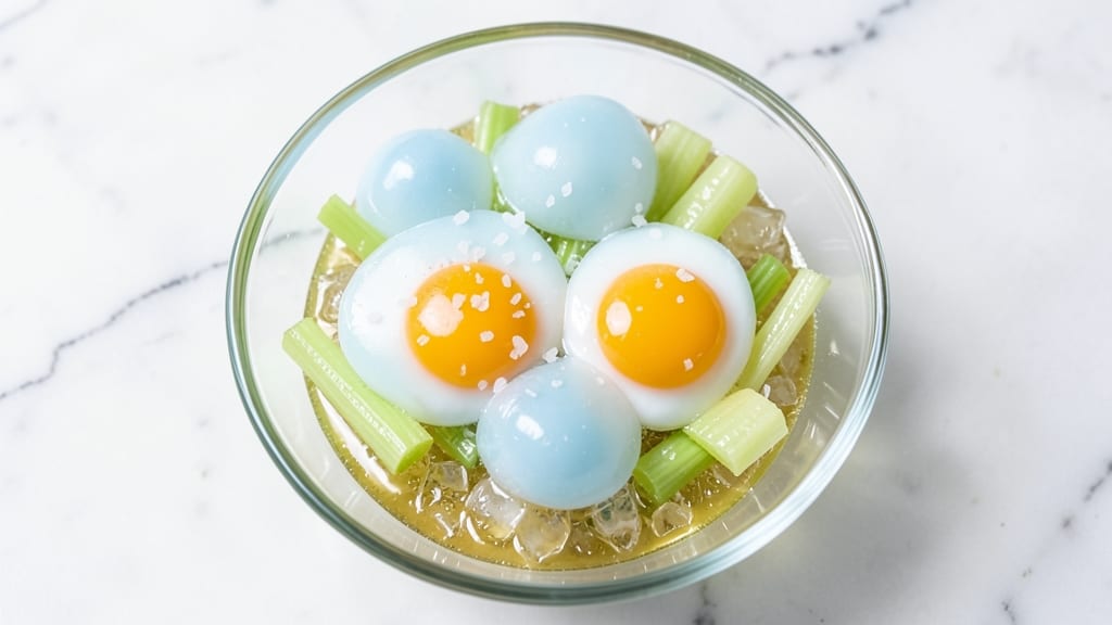 Water Glassed Eggs Recipe: Celery-Infused Crispness Meets Silky Yolk Magic