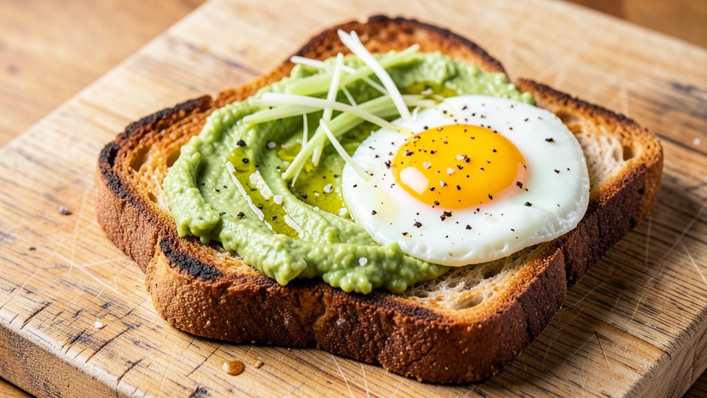 Smashed Avocado and Egg Toast Recipe: Crispy Celery Crowns Over Runny Yolk Brilliance