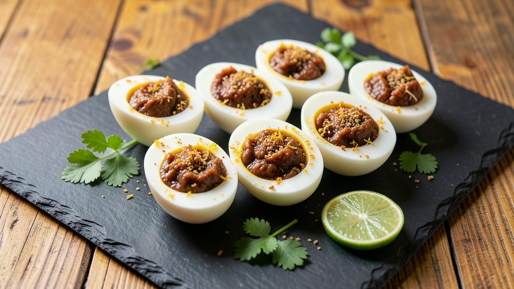 Southwestern Deviled Eggs Recipe: Smoky Chipotle and Cilantro Crunch