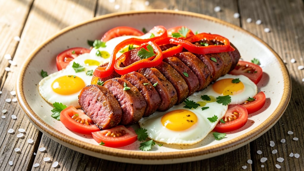 Sucuk and Eggs Recipe: Smoky Spiced Sausage With Runny Yolk Magic
