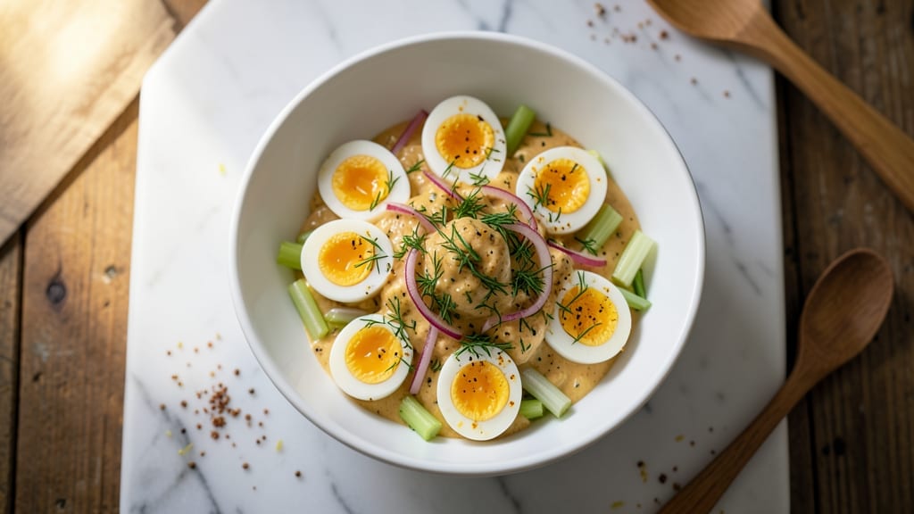 Starbucks Egg Salad Recipe: Crispy Celery Crowns Over Silky Yolk Brilliance