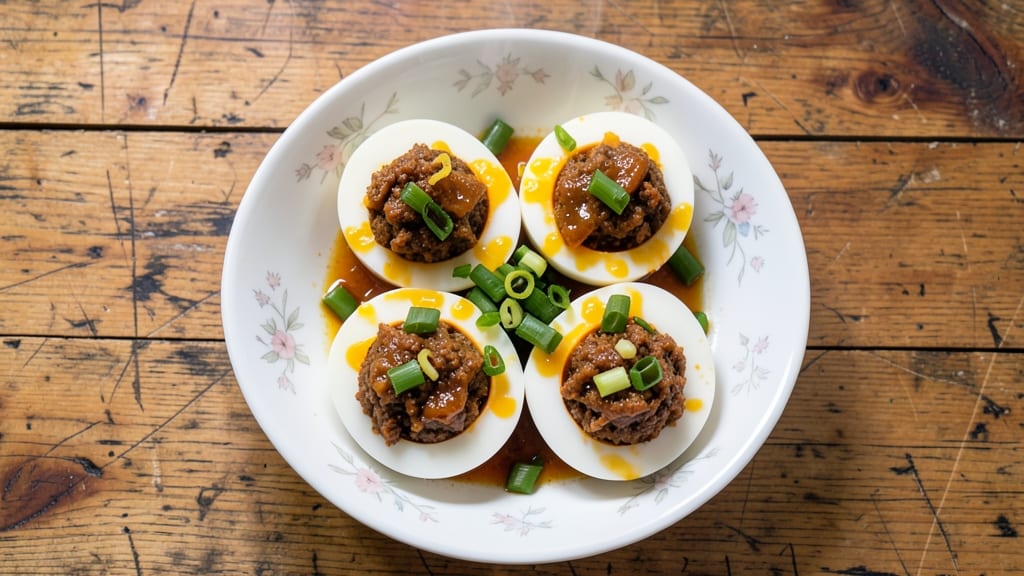 Stuffed Egg Pinoy Recipe: Crispy Celery Crowns Over Silky Yolk Delight