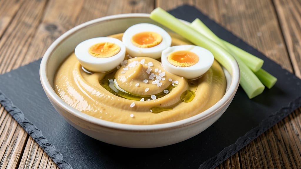 Homemade Mayonnaise Recipe with Hard Boiled Eggs: Silky Emulsion and Crunchy Celery Crowns