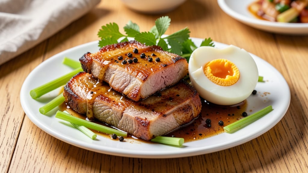 Vietnamese Pork Belly and Eggs Recipe: Crispy Celery Crowns Over Silky Yolk Luxury